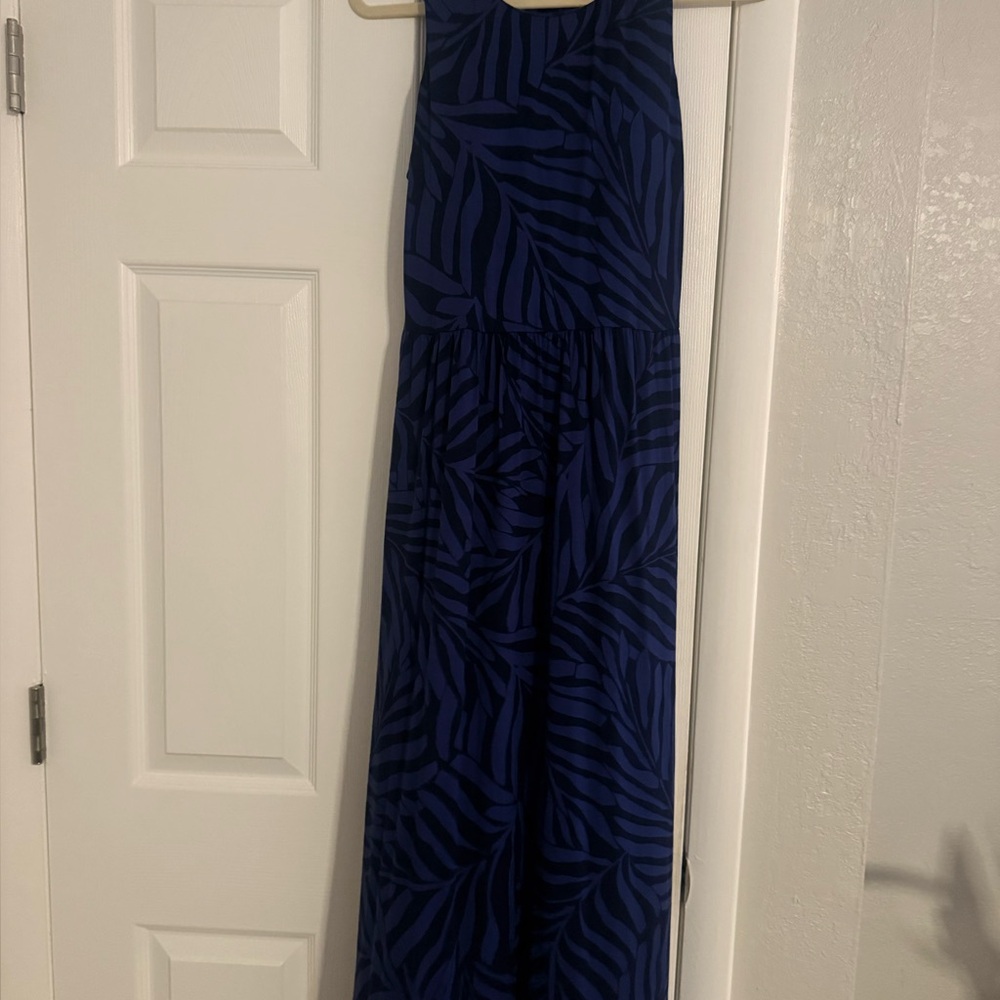 Soma Blue and Black Patterned Dress